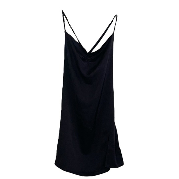 LIONESS Black Mini Slip On Dress w Side Slip size M - Picture 1 of 7